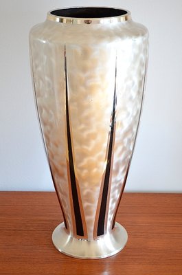 Art Deco Silver-Plated Metal Floor Vase from WMF Ikora, 1930s-OV-1017476