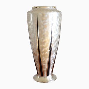 Art Deco Silver-Plated Metal Floor Vase from WMF Ikora, 1930s-OV-1017476