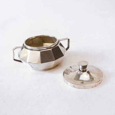 Art Deco Silver Plated Sugar Bowl, 1930s-FSD-605633