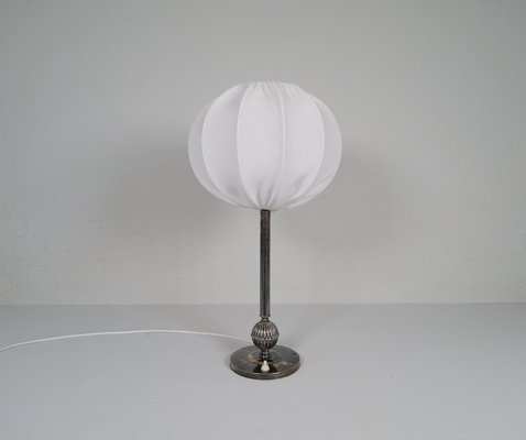 Art Deco Silver-Plated Table Lamp, Sweden, 1930-UYK-2035208