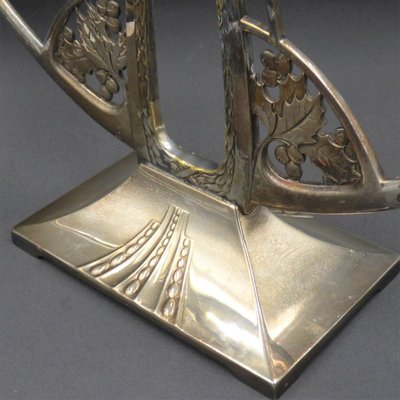 Art Deco Silvered Candleholder, 1930s -1940s-WK-1409571