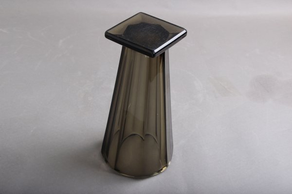 Art Deco Smoked Glass Vase, 1910s-DQ-993921