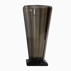 Art Deco Smoked Glass Vase, 1910s-DQ-993921