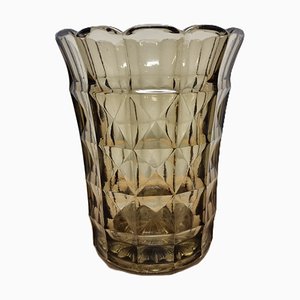 Art Deco Smoked Glass Vase, 1930s-VHW-2043140