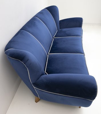 Art Déco Sofa in Velvet by Guglielmo Ulrich, Italy, 1940s-FER-1233654