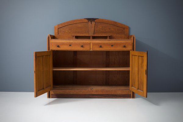 Art Deco Solid Oak and Coromandel Bar Cabinet, 1930s-ITV-1299170