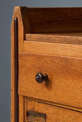 Art Deco Solid Oak and Coromandel Bar Cabinet, 1930s-ITV-1299170