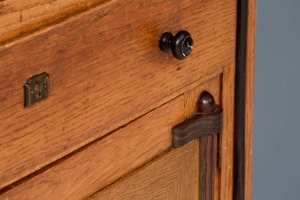 Art Deco Solid Oak and Coromandel Bar Cabinet, 1930s-ITV-1299170