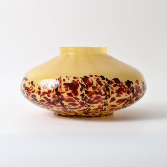 Art Deco Spatter Glass Vase from Franz Welz, 1920s