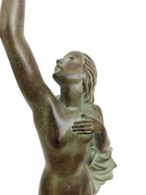 Art Deco Spelter Message Sculpture by Pierre Le Faguays and Max Le Verrier-QGS-1022008