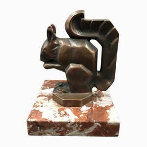 Art Deco Squirrel Figurine by Max Le Verrier, 1920s-SAK-1811256