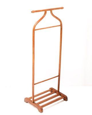 Art Deco Stained Valet Stand in Beech and Bentwood from Thonet Vienna, 1920s-MY-1254353