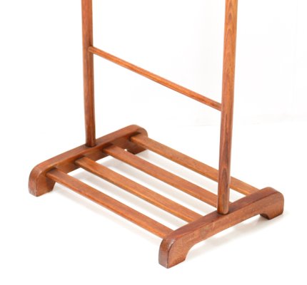 Art Deco Stained Valet Stand in Beech and Bentwood from Thonet Vienna, 1920s-MY-1254353