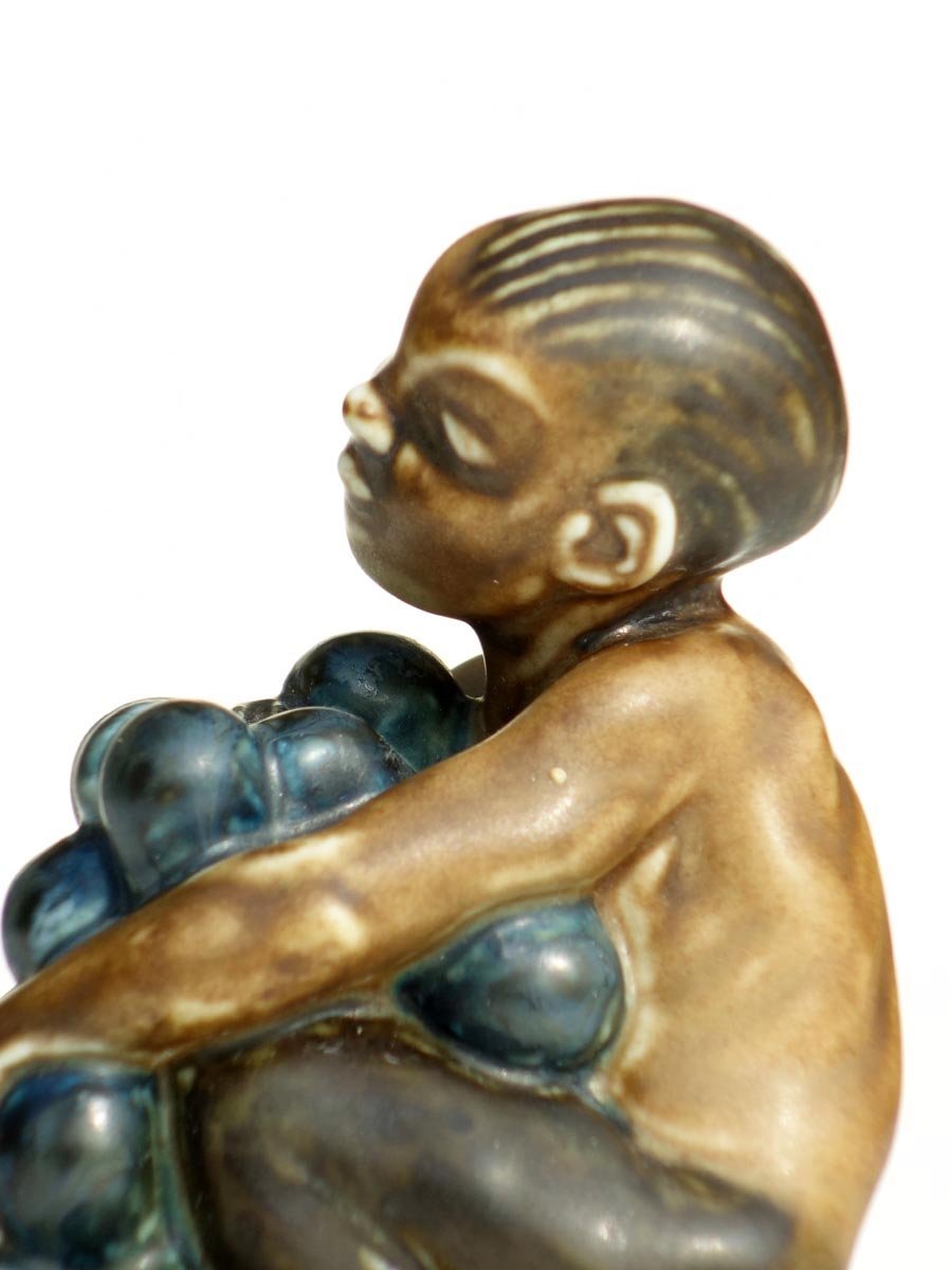 Art Deco Stoneware Figure by Kai Nielsen for Bing & Grondahl, 1919