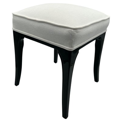 Art Deco Stool in Black Lacquered Oak, France, 1940s-NNB-1192542