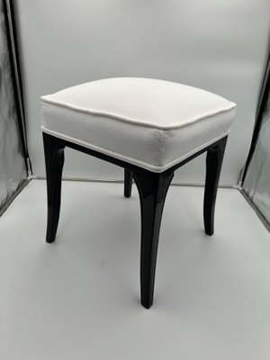 Art Deco Stool in Black Lacquered Oak, France, 1940s-NNB-1192542