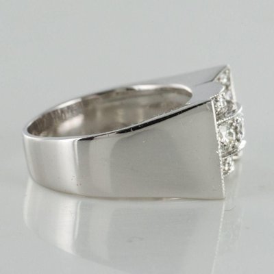 Art Deco Style 0.87 Carat 18 Karat White Gold Ring-OLU-896164