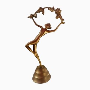 Art Deco Style Ballerina in Bronze, 1920s-LLP-1406651