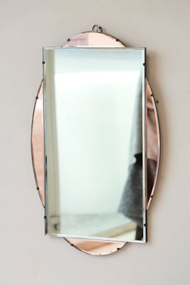 Art Deco Style Bicolor Beveled Mirror, 1950s-YRI-1805286