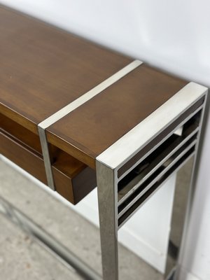 Art Deco Style Console in Wood and Chrome Metal, 1990-RWZ-2028278