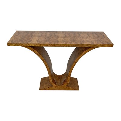 Art Deco Style Console Table in Walnut, 1980s-BEW-1822806