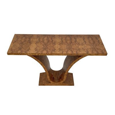 Art Deco Style Console Table in Walnut, 1980s-BEW-1822806