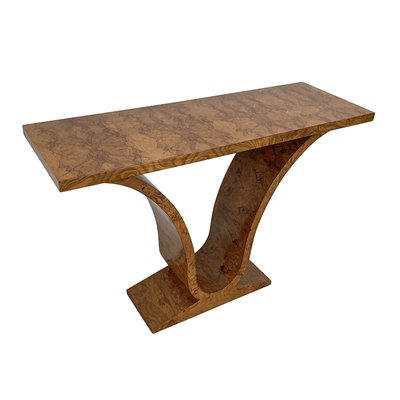 Art Deco Style Console Table in Walnut, 1980s-BEW-1822806