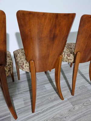 Art Deco Style Dining Chairs attributed to Jindrich Halabala, 1940s, Set of 4-QJA-1417750