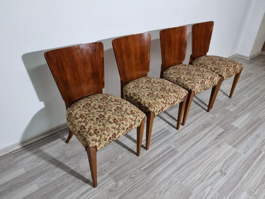 Art Deco Style Dining Chairs attributed to Jindrich Halabala, 1940s, Set of 4-QJA-1417750