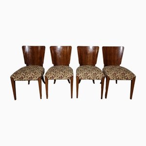 Art Deco Style Dining Chairs attributed to Jindrich Halabala, 1940s, Set of 4-QJA-1417750