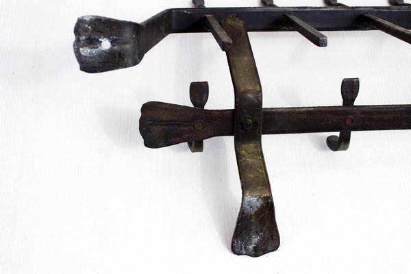 Art Deco Style Metal Coat Rack, 1960s-BQF-1820149