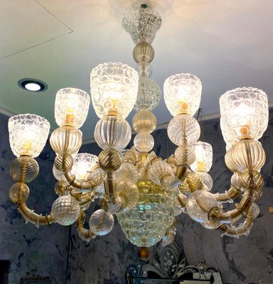 Art Deco Style Murano Glass Chandelier, 1990s-MBH-1421928