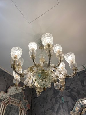 Art Deco Style Murano Glass Chandelier, 1990s-MBH-1421928