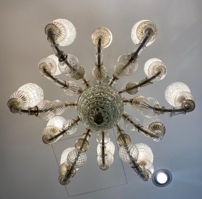 Art Deco Style Murano Glass Chandelier, 1990s-MBH-1421928