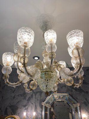 Art Deco Style Murano Glass Chandelier, 1990s-MBH-1421928