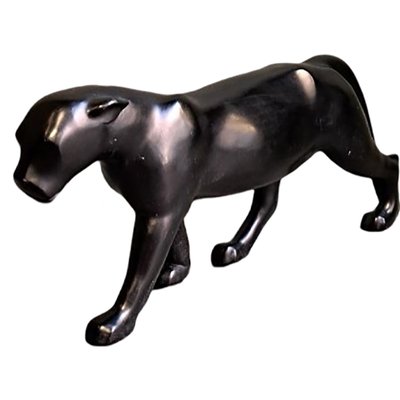 Art Deco Style Resin Panther Sculpture by Max Le Verrier, 1980s-TCS-2040413