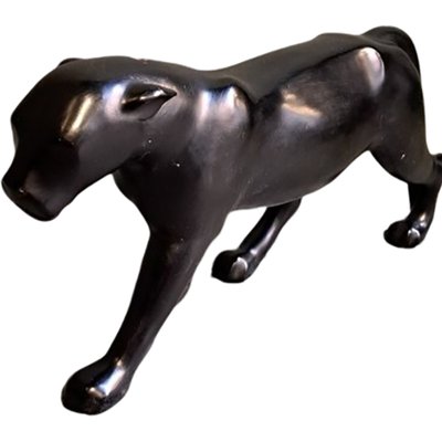 Art Deco Style Resin Panther Sculpture by Max Le Verrier, 1980s-TCS-2040413