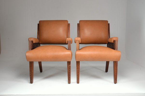 Art Deco Style Sculpted Armchair, 1950s-GXL-1373772