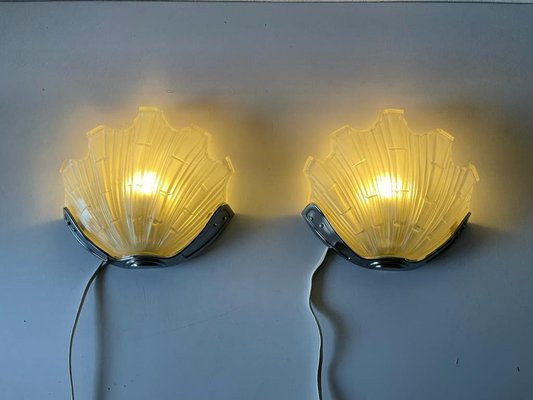 Art Deco Style Shell Sconces, Germany, 1960s, Set of 2-RDS-1431321