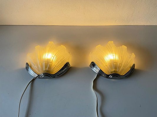 Art Deco Style Shell Sconces, Germany, 1960s, Set of 2-RDS-1431321