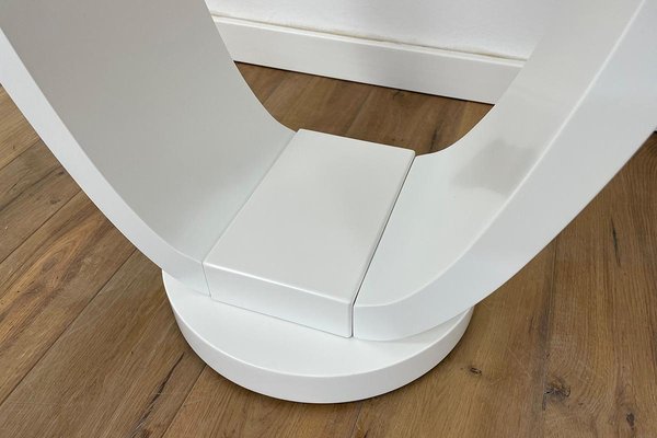 Art Deco Style Side Table in White Matte Lacquer-VMP-1234432