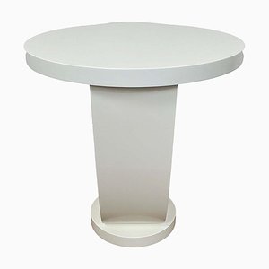 Art Deco Style Side Table in White Matte Lacquer-VMP-1234432