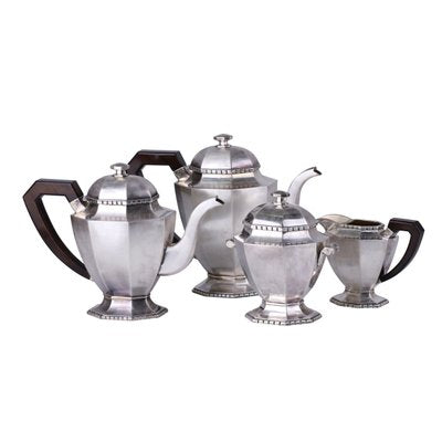 Art Deco Style Silver Tea and Coffee Set, Set of 4-WMV-1129851