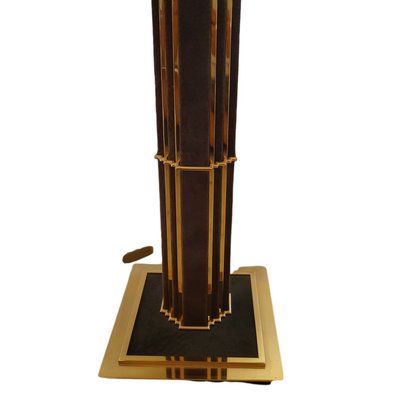 Art Deco Style Skyscraper Table Lamp with Gilt Bronze & Velvet-TCS-1347509