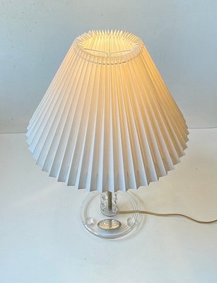 Art Deco Style Table Lamp in Twisted Acrylic Glass and Brass, 1950s-LCR-1389944