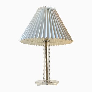 Art Deco Style Table Lamp in Twisted Acrylic Glass and Brass, 1950s-LCR-1389944