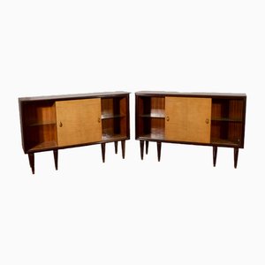 Art Deco Style Two-Tone Sliding Door Sideboards, Set of 2-RAQ-2026389