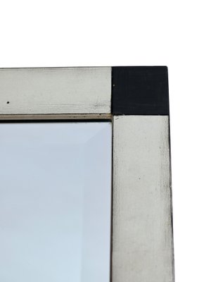 Art Deco Style Wall Mirror in Silver and Black, 1990s-CXC-1761812