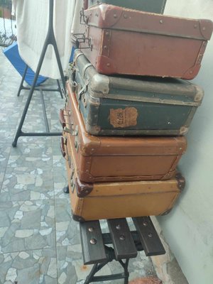 Art Deco Suitcases, Set of 5-CAQ-1700515