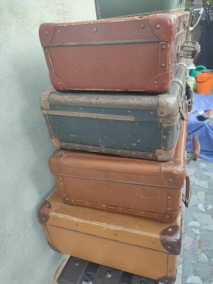 Art Deco Suitcases, Set of 5-CAQ-1700515